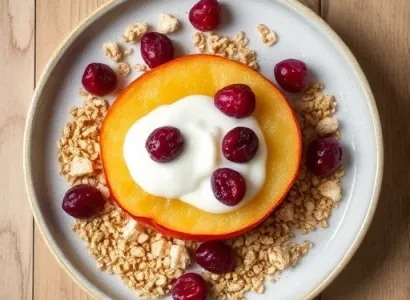 Pomme au four avec canelle et muesli