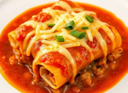 Casserole de tortillas et d'enchiladas végétariennes
