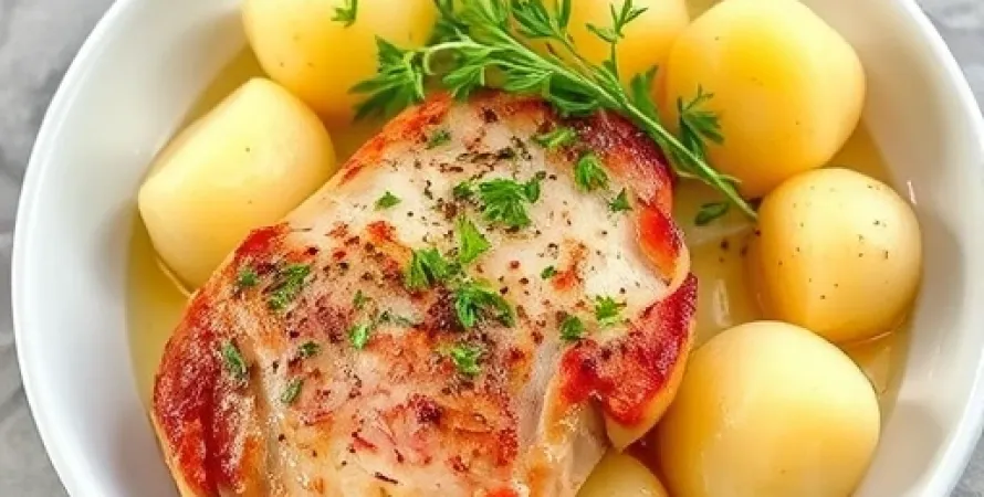 Côte de porc aux herbes