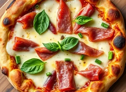 Pizza Alfredo au Prosciutto