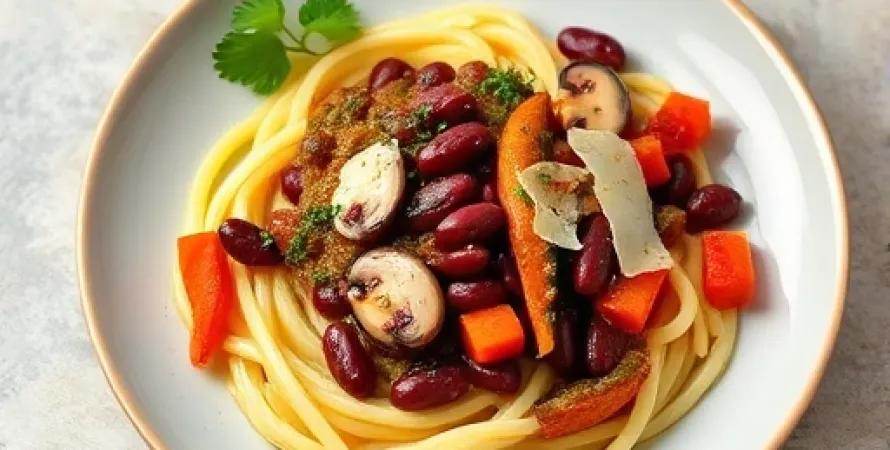Pâtes au haricot rouge