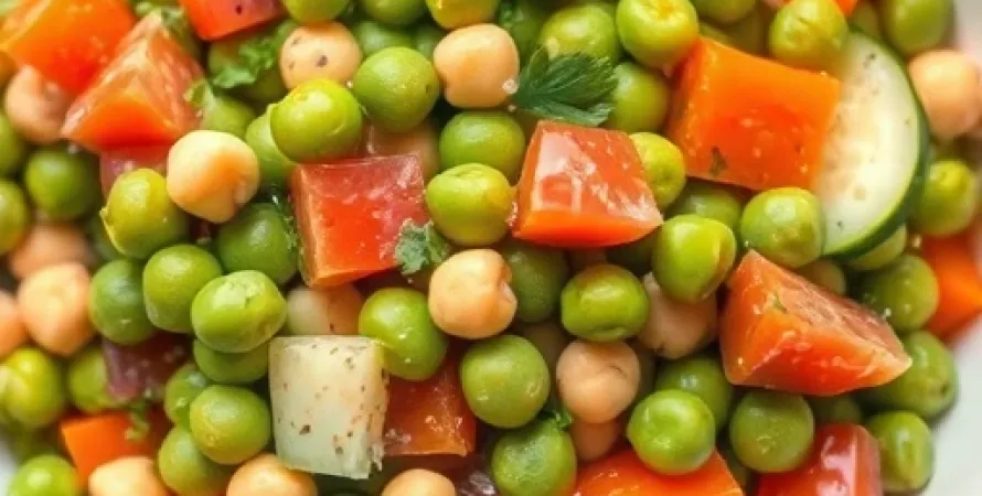 Salade de petits pois verte