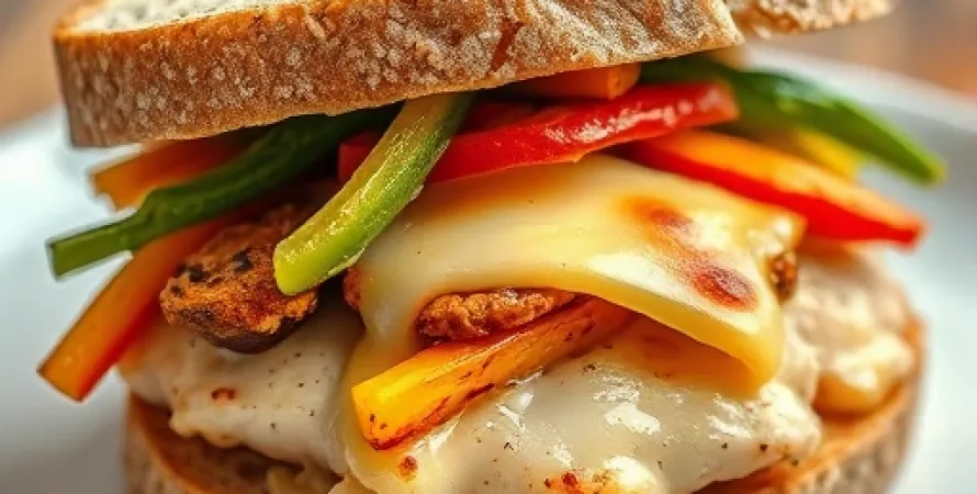 Sandwich au poulet et fromage