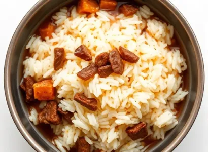 Riz au bouillon de boeuf