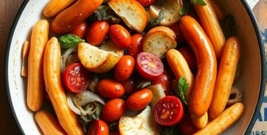 Haricots et saucisses à la cocotte