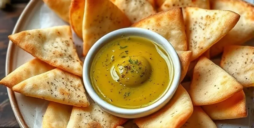 Chips de pita au garlic