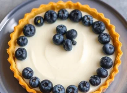 Tarte au yogourt et aux bleuets