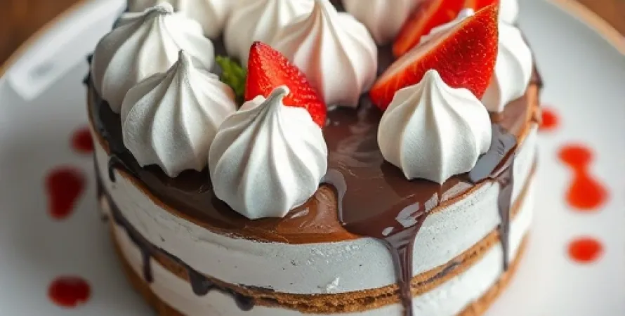 Gâteau aux fraises et noisettes