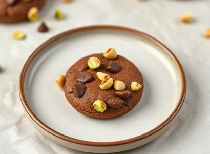 Biscuits au chocolat et au beurre de pistache sans cuisson