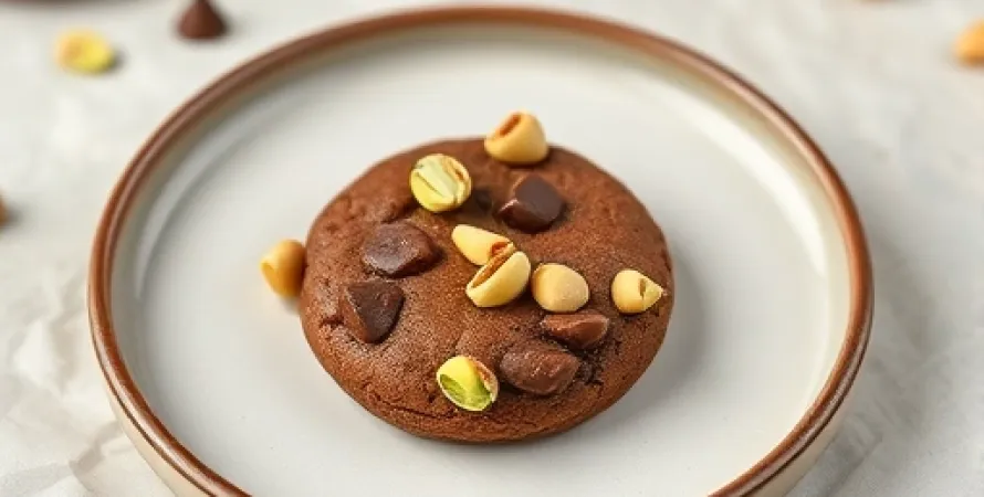 Biscuits au chocolat et au beurre de pistache sans cuisson