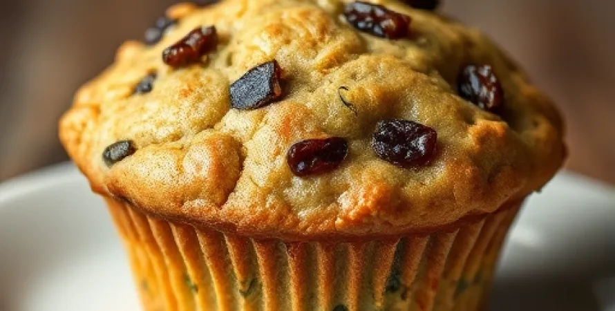 Muffins de courgette aux raisins