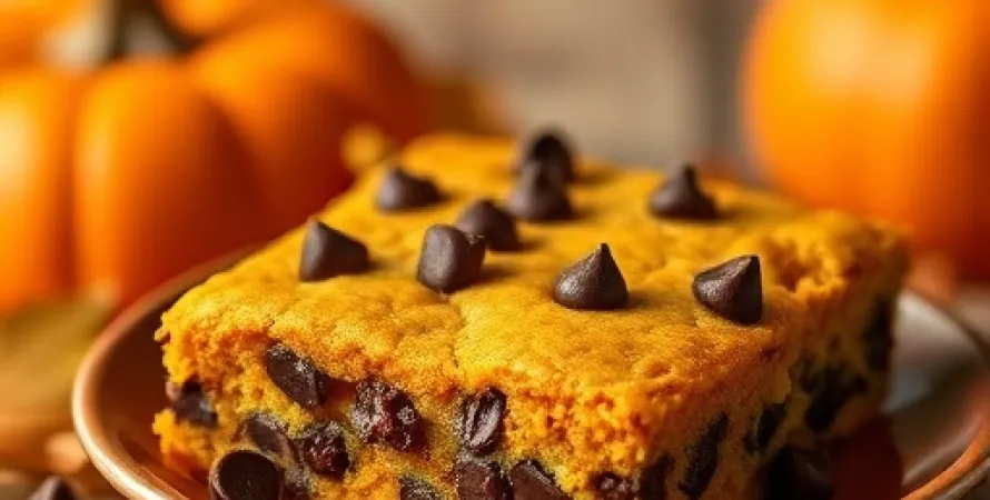 Carres de citrouille au chocolat