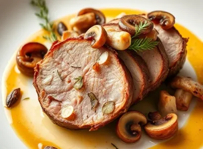 Filet de porc farcis aux champignons et thym