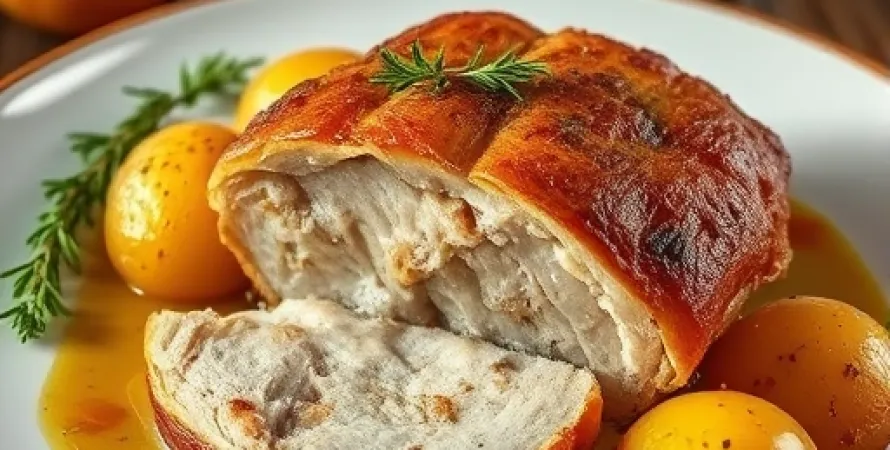 Tourte de porc aux pommes