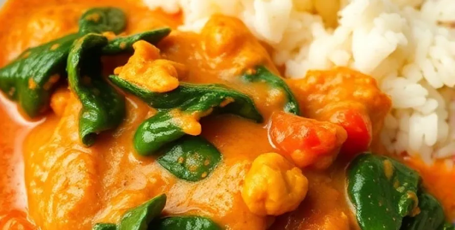 Epinards à la sauce d'arachide