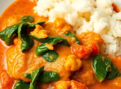 Epinards à la sauce d'arachide