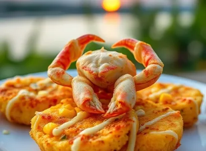 Beignets de mais et de crabe