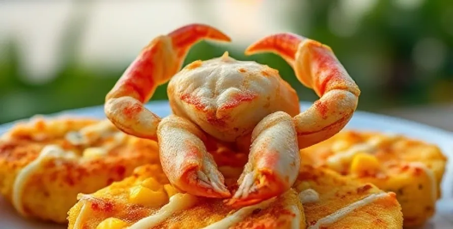 Beignets de mais et de crabe