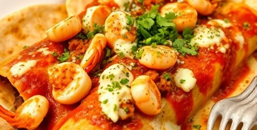 Enchiladas de fruit de mer