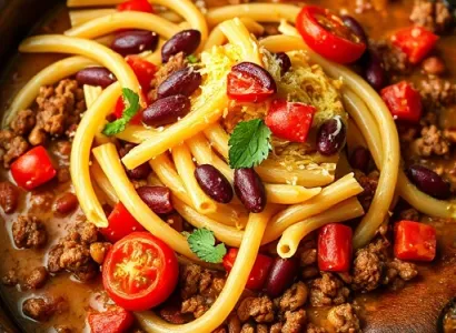 Skillet de boeuf et pâtes