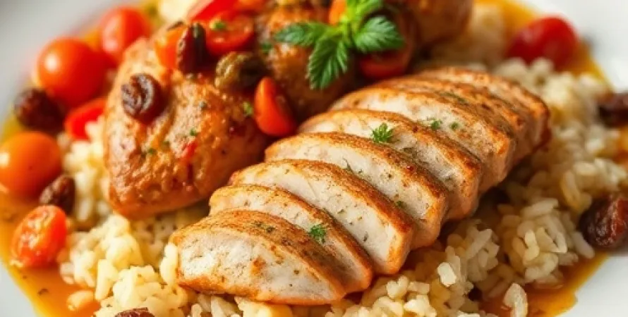 Poulet peri peri aux raisins