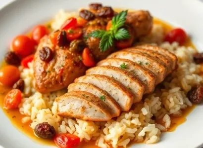 Poulet peri peri aux raisins