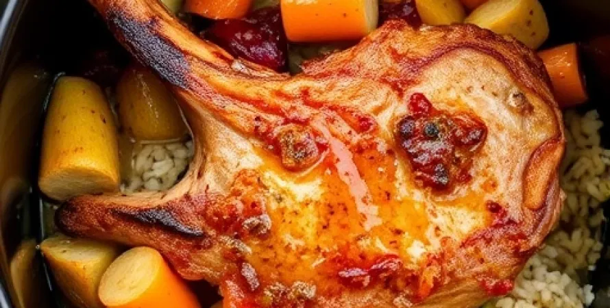 Côtes de porc aux légumes