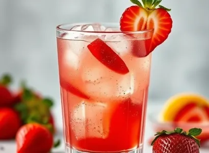 Cocktail aux fraises et gin