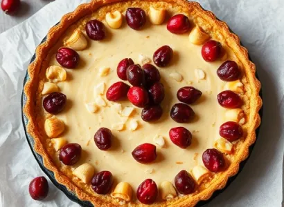 Tarte aux cranberries et noix
