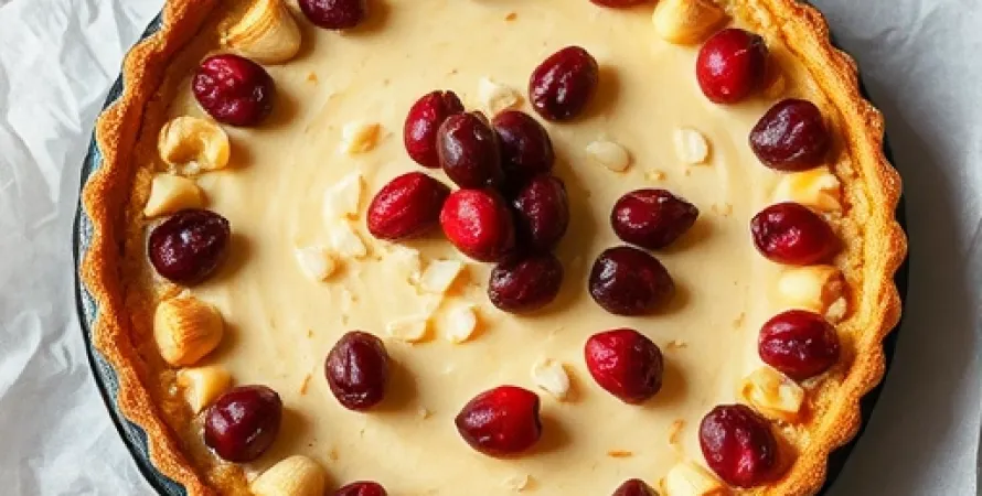Tarte aux cranberries et noix