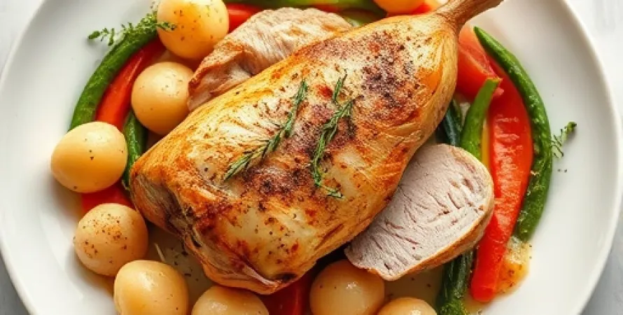 Poulet et gnocchis