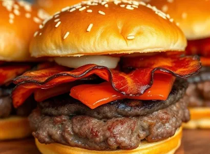 Burgers de boeuf au bacon