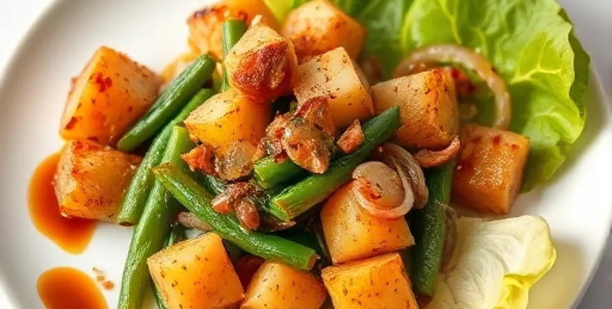 Salade de légumes caramélés