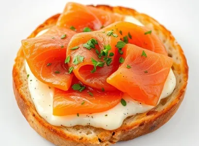 Tartine de saumon ou de thon au fromage