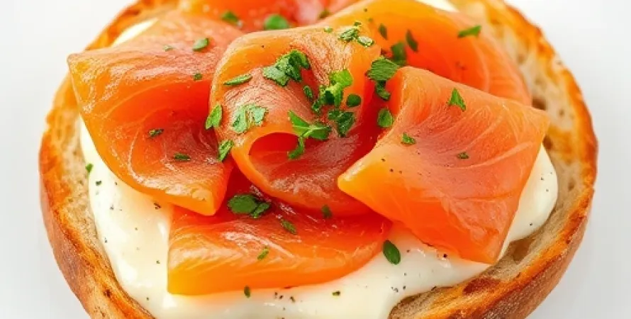 Tartine de saumon ou de thon au fromage