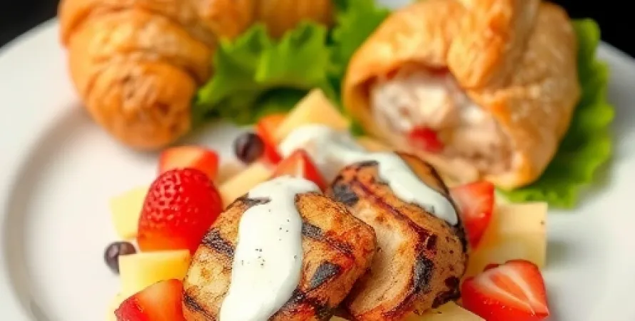Salade de fruit et poulet
