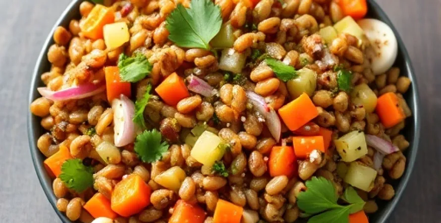 Salade de lentilles croustillante