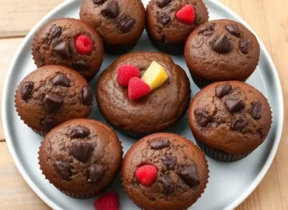Muffins au Chocolat et Fruits