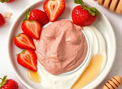 Masque visage aux fraises
