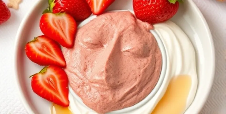 Masque visage aux fraises