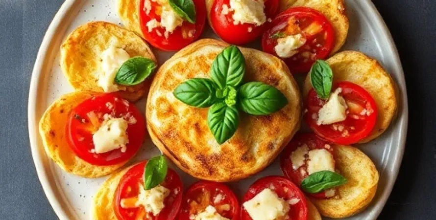Pâtes aux tomates et basilic avec poulet