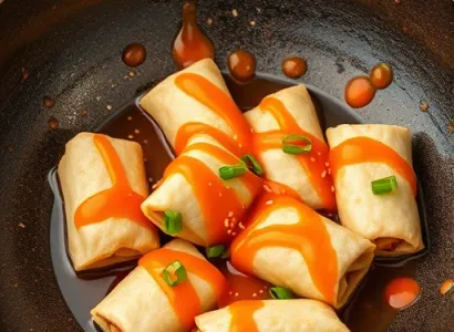 Rouleaux de poulet au sauce aigre-douce
