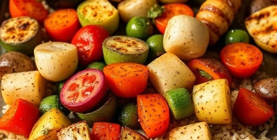 Légumes rôtis au sésame