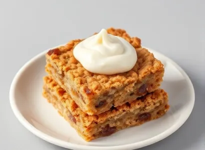 Barres au raisin et à la crème fraîche