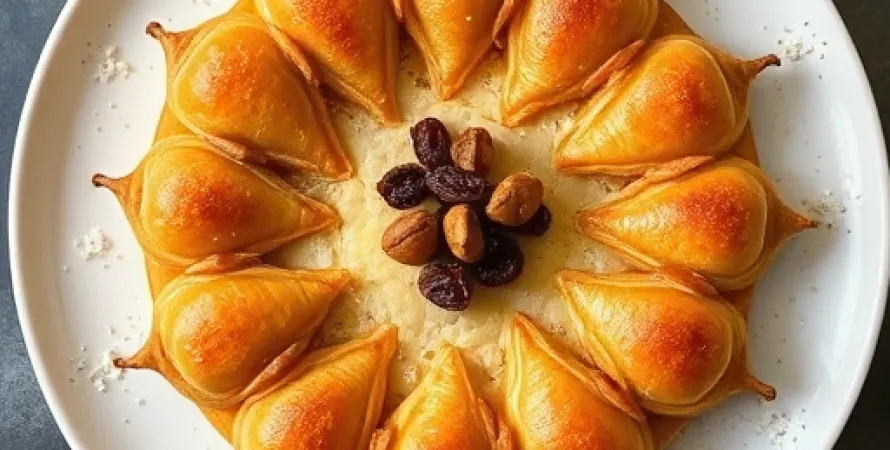 Poires caramélisées au four avec pâte feuilletée