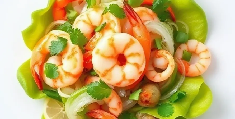 Salade de fruit de mer aux papayes vertes