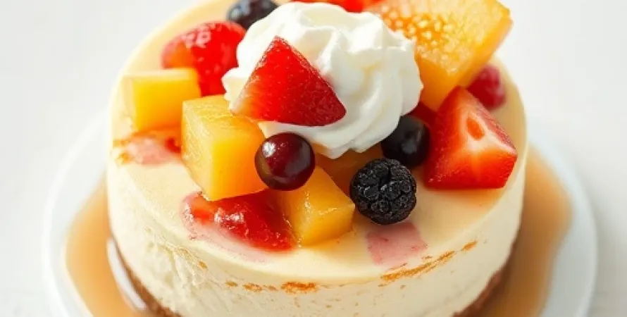 Gâteau de fruit et fromage