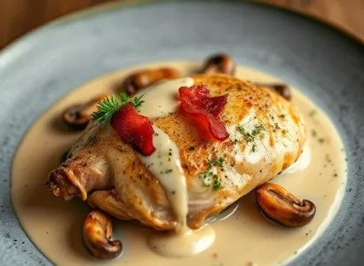 Poulet au bacon et crème