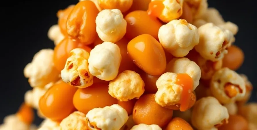 Popcorn croustillant au caramel
