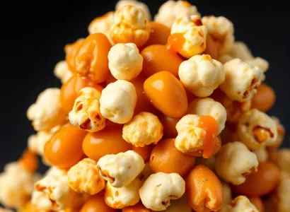 Popcorn croustillant au caramel